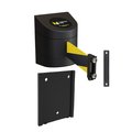 Montour Line Retr. Belt Barrier Black Removable Wall Mount, 13ft. Blk/Ye Belt (M) WMX140-BK-BYD-RM-M-130